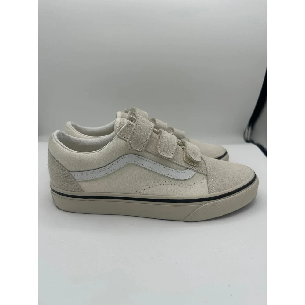 Vans Old Skool V Marshmallow Turtledove Suede Canvas Shoes Womens 7.5 Mens 6 - Picture 4 of 10